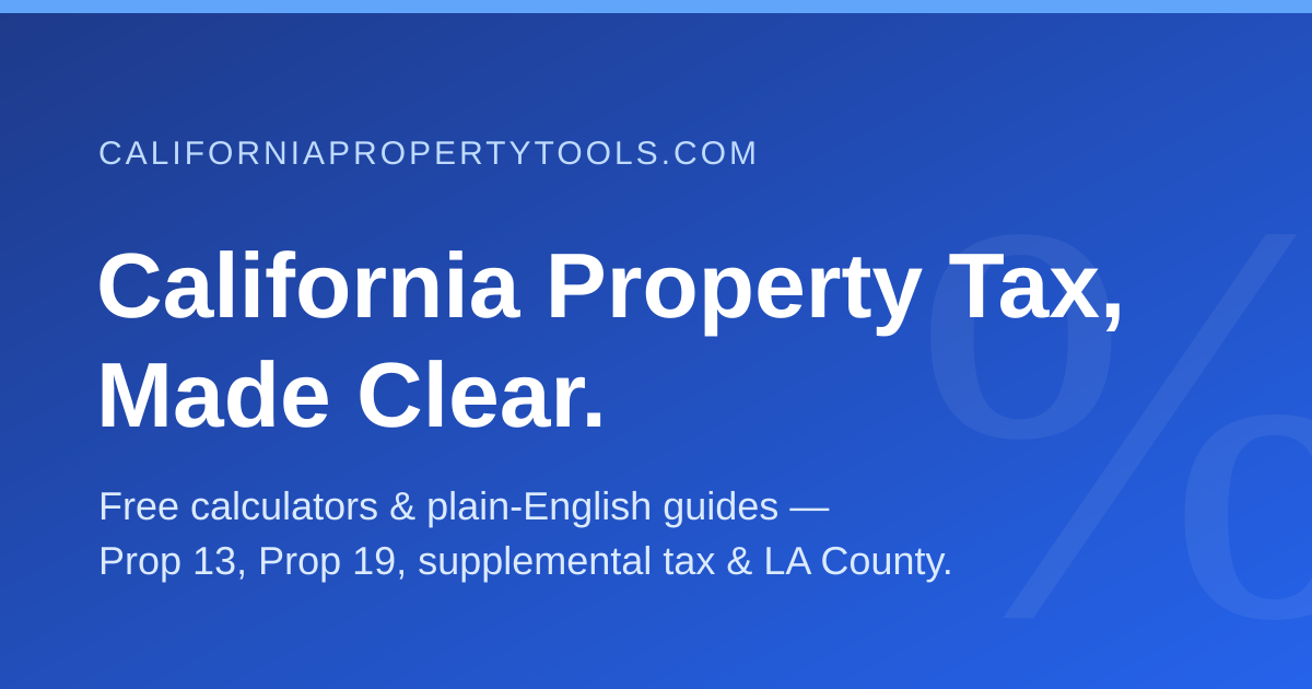Highest & Lowest Property Tax Rates by City — LA County | California ...